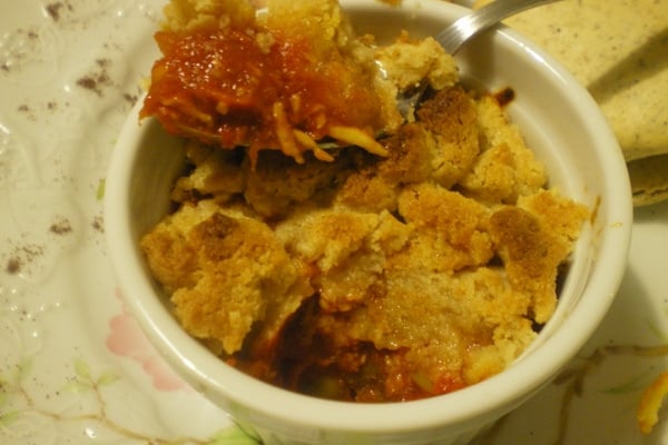 Crumble de tomates et olives