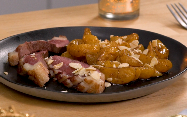 Magret de canard aux clémentines et aux amandes