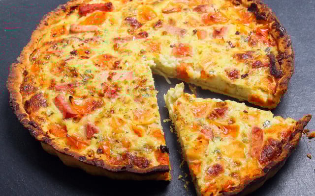 Tarte à l'italienne au jambon de Parme et basilic