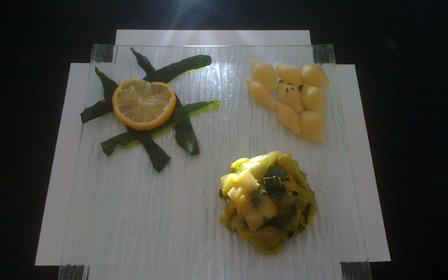 Tagliatelles de courgette au curcuma