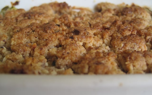 Crumble de courgettes aux noix