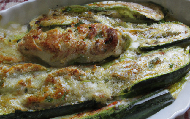 Gratin de courgettes au poulet à la provençale