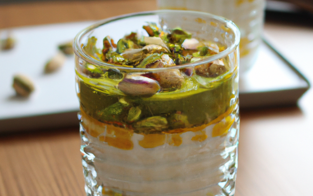 Verrine de Brillat-Savarin aux pistaches