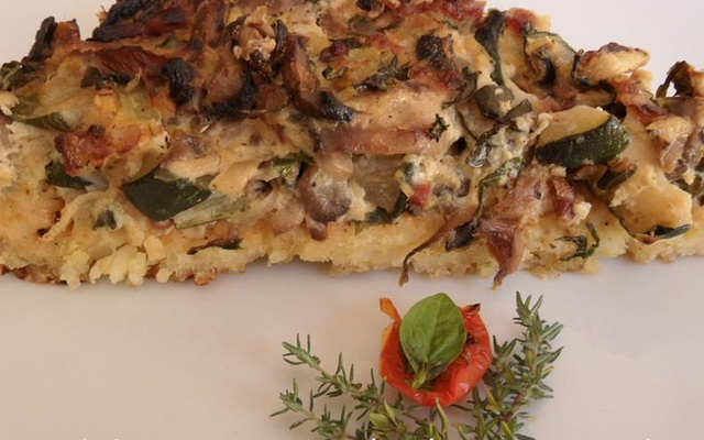 Quiche aux courgettes et aux champignons