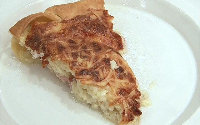 Quiche Lorraine crémeuse gratinée au gruyère