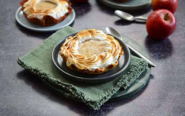 Tarti crêpe aux pommes meringuées