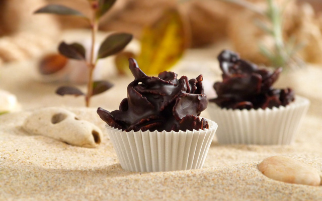 Roses des Sables aux flocons de maïs et chocolat noir