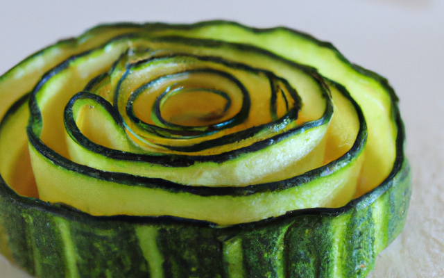 Rosace de courgette à la cancoillotte