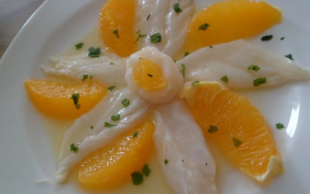 Dos de cabillaud mariné aux agrumes