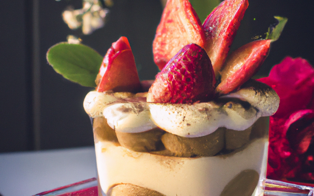 Tiramisu aux fraises et litchi