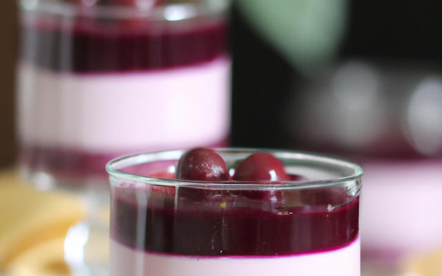 Bavarois au cassis en verrines