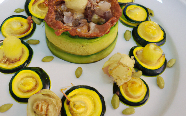 Timbale fraîcheur courgette et pignons de pin