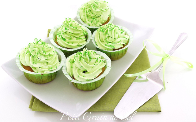 Cupcakes à la pomme verte