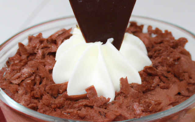 Mousse au chocolat noir avec seulement les blancs