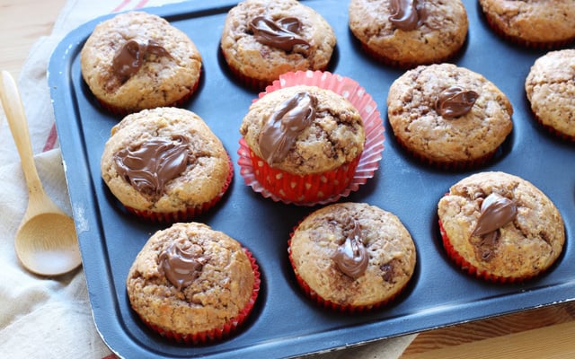 Muffins au cœur coulant de Nutella