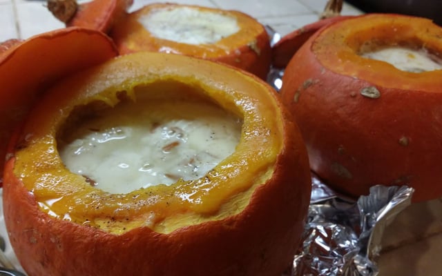 Potimarron farci façon tartiflette