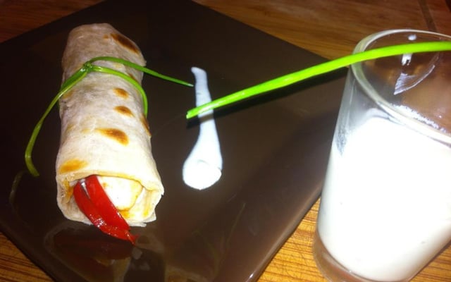 Wraps de poulet au Roquefort papillon