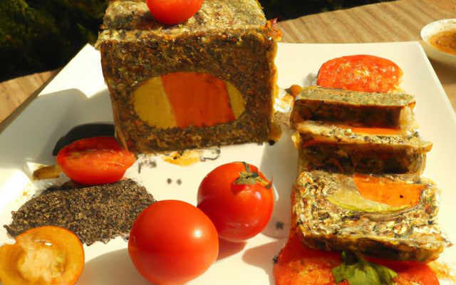 Terrine de légumes au sésame et son nectar de tomates