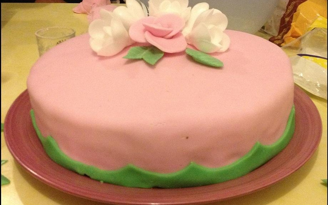 Gâteau américain aux 3 chocolats et pâte à sucre