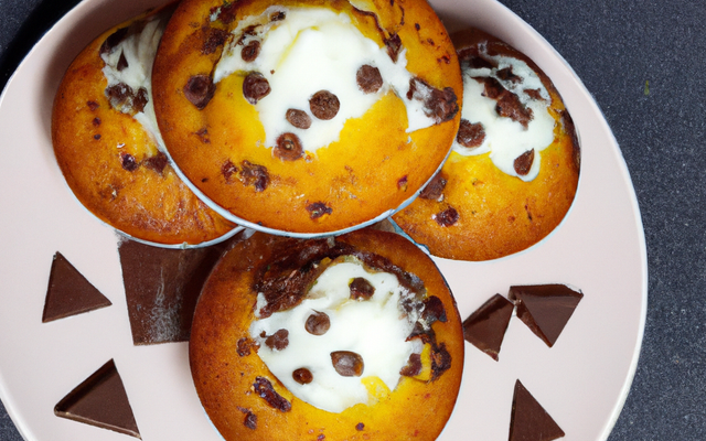 Muffin au chocolat blanc