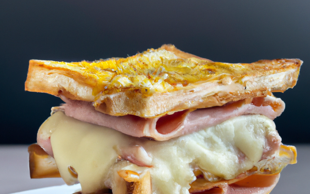Croque monsieur, jambon blanc et beaufort