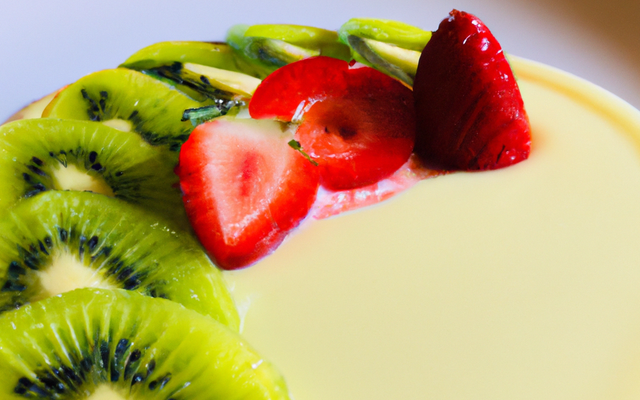 Mousse au citron, fraise et kiwi