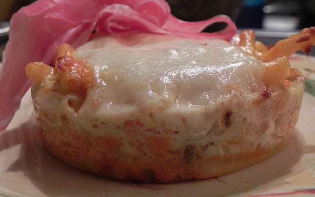 Flans de macaronis à la tomate mozzarella