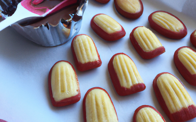 Madeleines aux framboises et chocolat blanc
