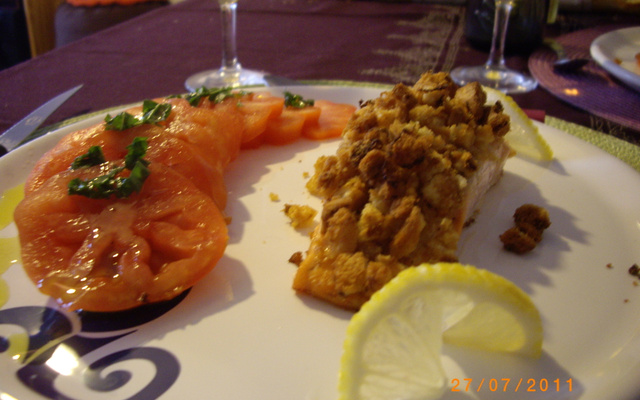 Saumon au crumble de citron