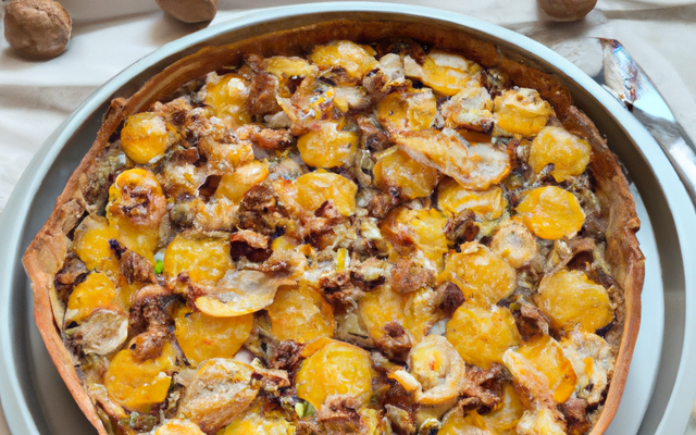 Tarte sans sucre aux agrumes et noix