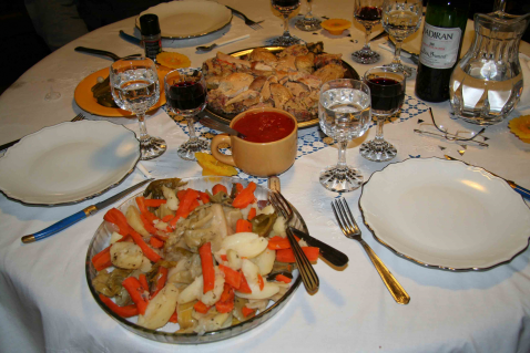 Poule au pot farcie Henri IV