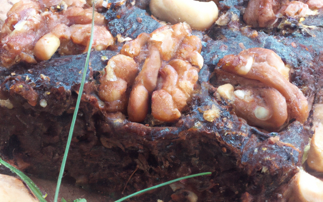 Brownie à la cassonade et avec les noix de mon jardin