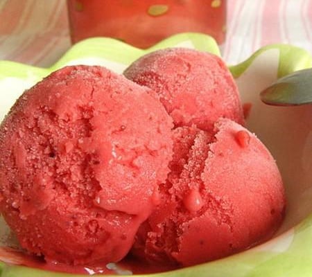 Sorbet à la fraise facile