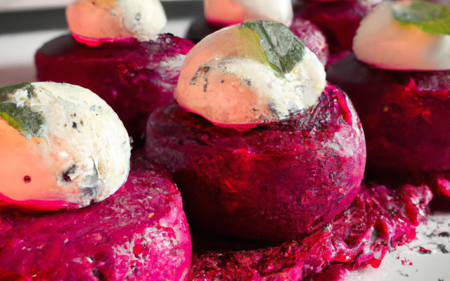 Petites charlottes de betterave au chèvre