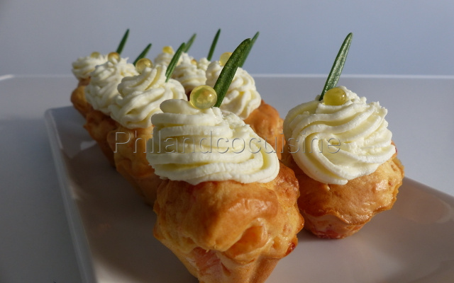 Cupcake saumon citron et combava