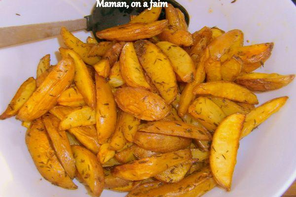 Frites aux épices, au four