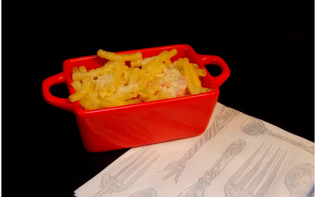 Gratin de pâtes au lait fermenté