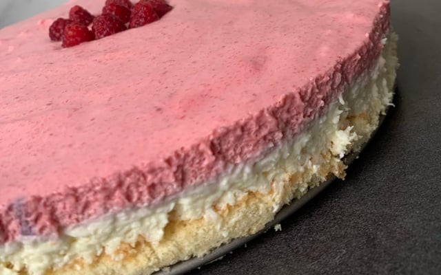 Bavarois framboise chocolat blanc noix de coco