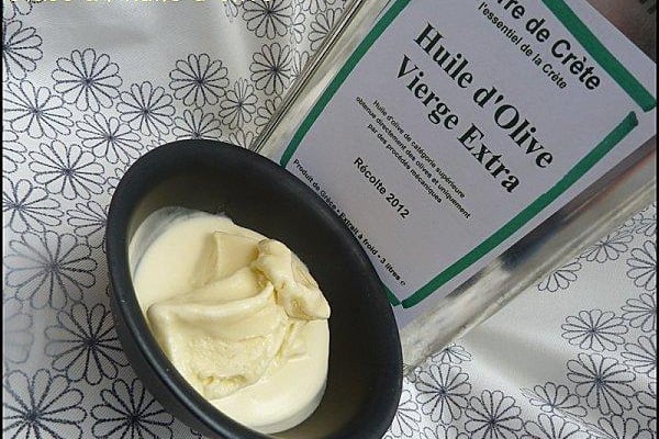 Glace à l'huile d'olive maison
