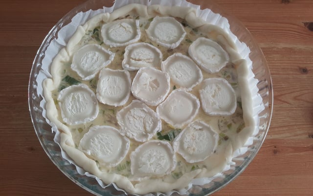 Tarte au chèvre et poireau