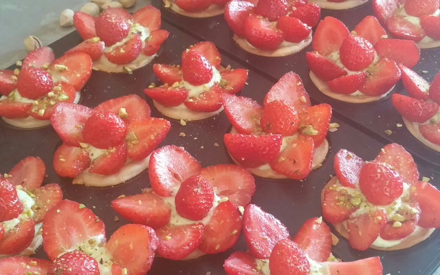 Tartelettes fraises et pistache