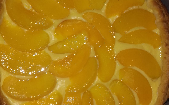 Tarte aux pêches rapide