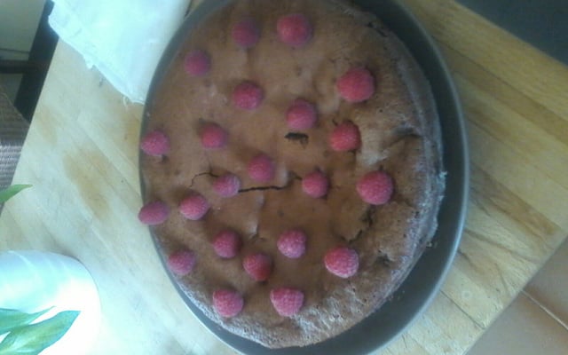 Moelleux chocolat et framboises