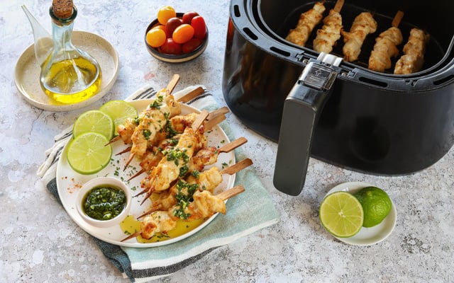 Brochettes de poulet au Air Fryer