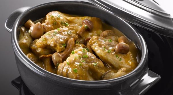 Pintade rôtie sauce au foie gras