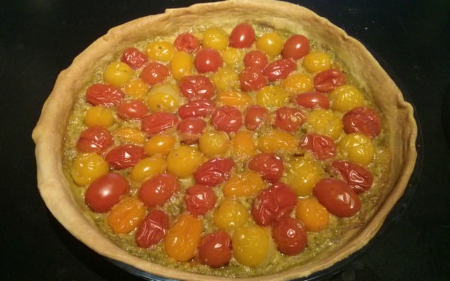 Tatin de tomates cerises chaudes