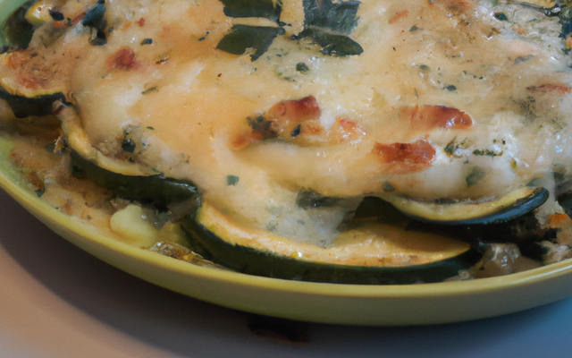 Gratin de courgettes en sauce