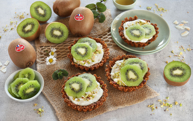 Tartelettes au granola et kiwi