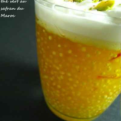 Verrine de tapioca au the de safran