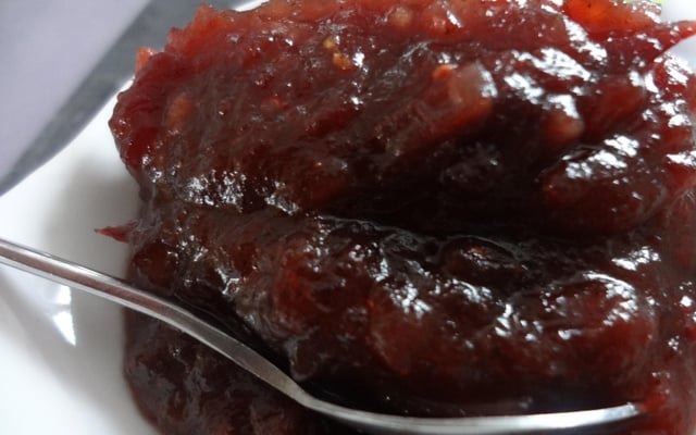 Chutney de cranberries aux épices